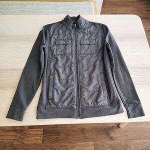 Alfani Men's Modern Military Grey Quilted Shirt Jacket Grunge Utility Size Small